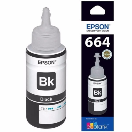 Tinta Epson T664120 70ML Negro para EcoTank - Alto Rendimiento