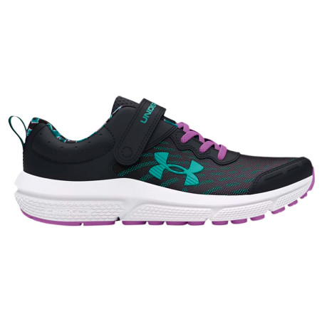 Tênis UNDER ARMOUR Infantil Feminino Assert 10 AC Printed 32 Preto/Roxo - 3027407-001