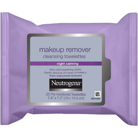 Toallitas desmaquillantes Night Calming Neutrogena - 25 unid.