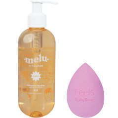 Kit Ruby Rose Sabão Líquido Fruit Salad Melu + Esponja...