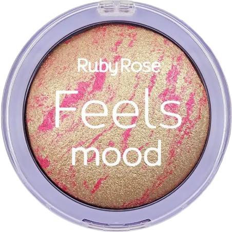 Blush em Pó Ruby Rose Marble Feels Mood HB 6117