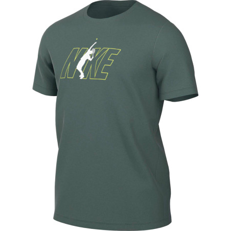 Camiseta Nike Masculino Tennis Tee Dri-Fit S Verde - FV8434338