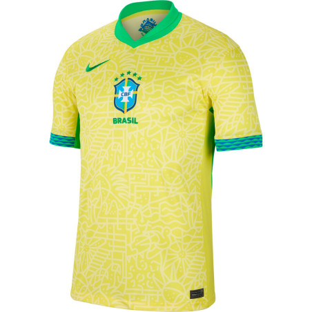 Camiseta Nike Masculino Brasil Dri-Fit S Amarelo - FJ4284706