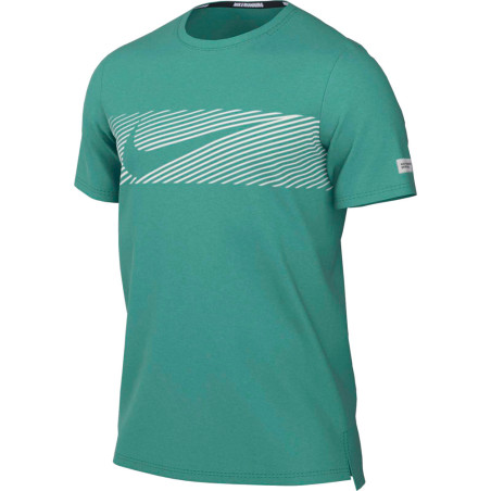 Camiseta Nike Masculino Miler Flash Dri-Fit UV S Verde - FN3051361