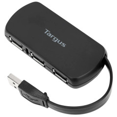 Targus Hub ACH114US 4-Port USB 2.0 - Black Compact USB Hub