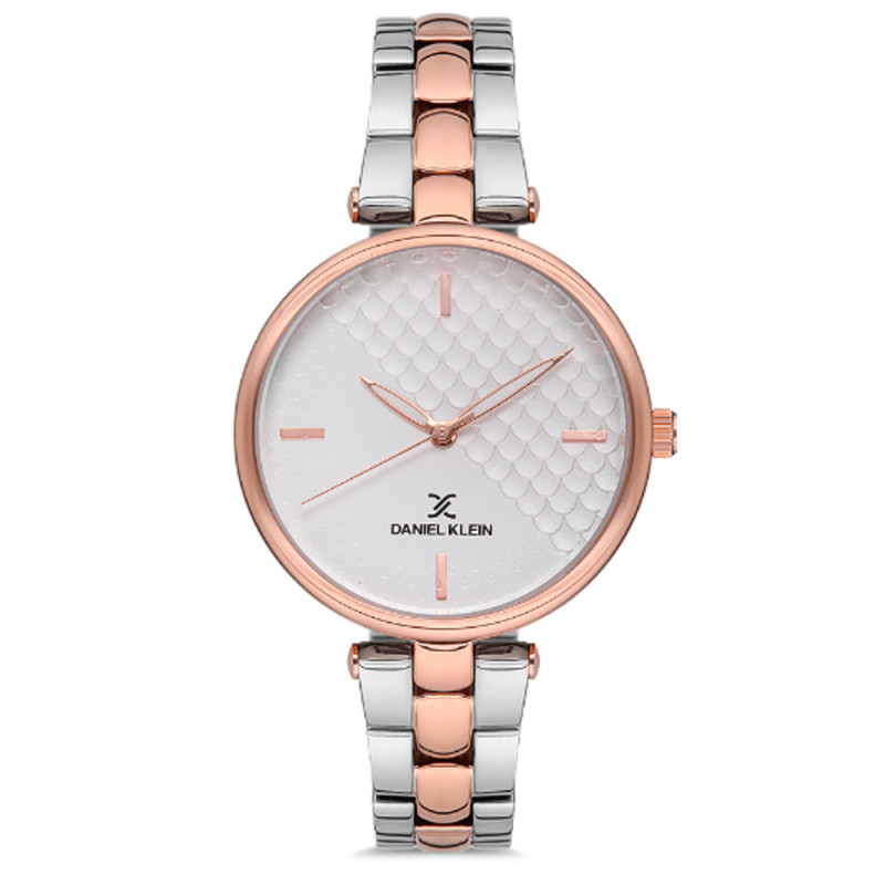 Relógio Feminino Daniel Klein DK.1.12556-3 Premium – Prata/Rosa Ouro