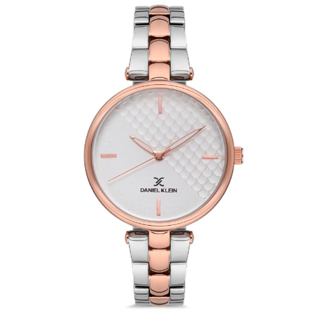Relógio Feminino Daniel Klein DK.1.12556-3 Premium – Prata/Rosa Ouro