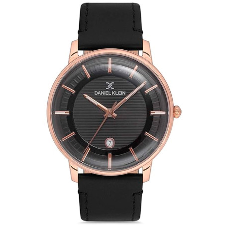 Relógio Masculino Daniel Klein DK.1.12570-4 Premium – Preto/Rosa Ouro
