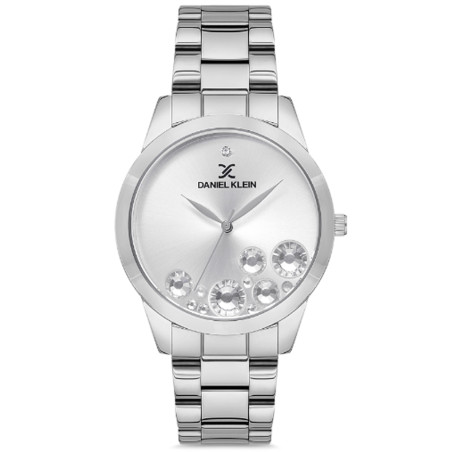 Relógio Feminino Daniel Klein DK.1.12612-1 Premium – Prata/Branco