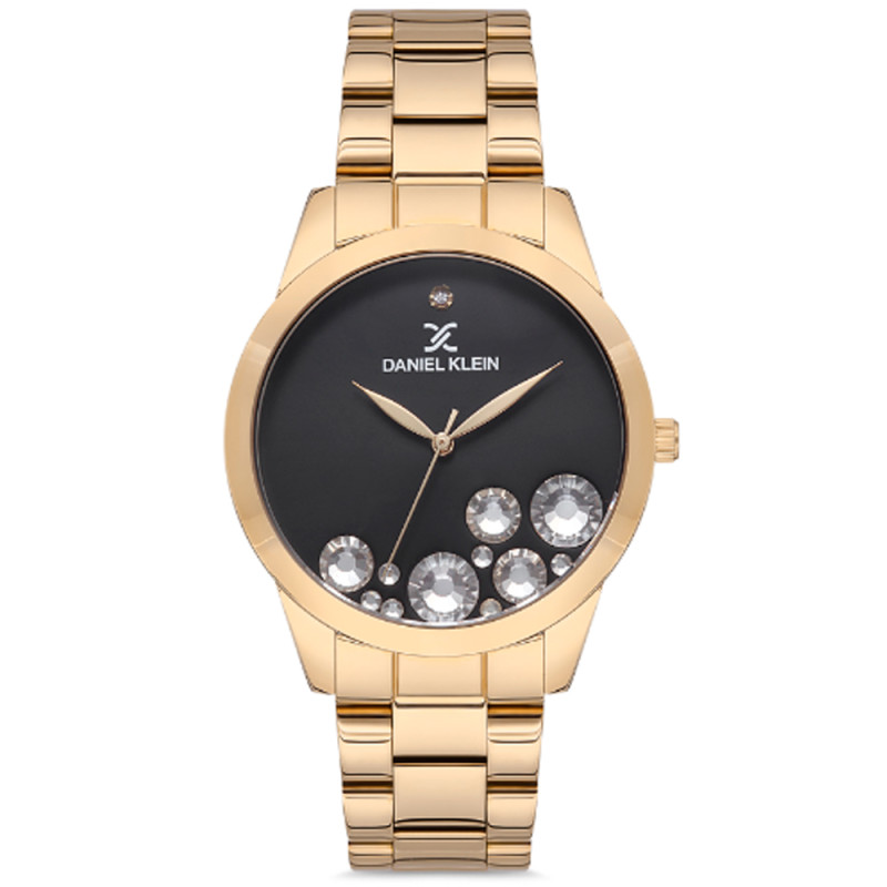 Relógio Feminino Daniel Klein DK.1.12612-2 Premium – Ouro/Preto