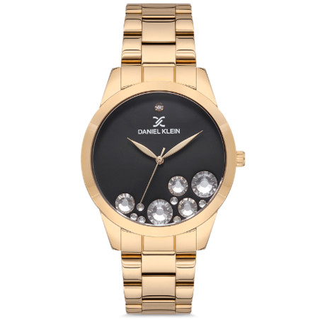 Relógio Feminino Daniel Klein DK.1.12612-2 Premium – Ouro/Preto