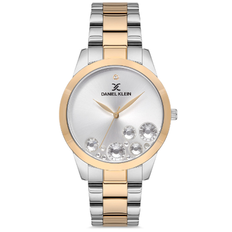 Relógio Feminino Daniel Klein DK.1.12612-3 Premium – Prata/Ouro