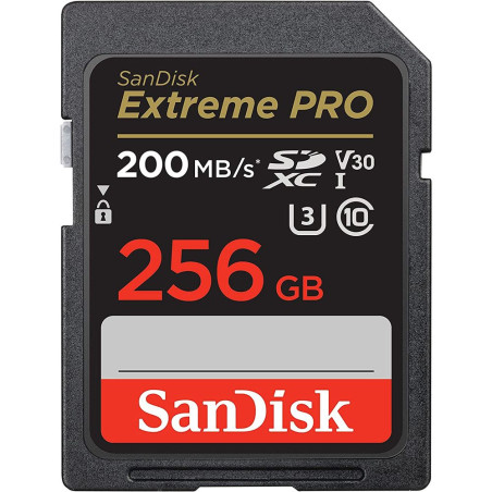 Cartão de Memória SanDisk SDXC Extreme Pro Classe 10 256GB 200 MB/s - SDSDXXD-256G-GN4IN