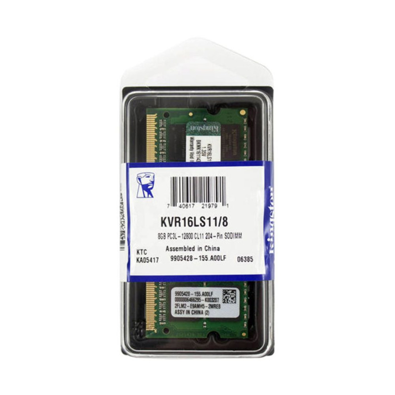 Memoria Notebook Kingston DDR3L 8 GB 1600MHz - KVR16LS11/8
