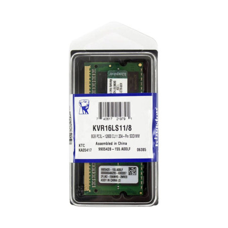 Memoria Notebook Kingston DDR3L 8 GB 1600MHz - KVR16LS11/8