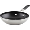 Frigideira KitchenAid 71019 Indução Antiaderente Aço Inoxidável Escovado 20CM - Prata