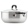 Panela KitchenAid 71021 Indução com Tampa Aço Inoxidável Escovado 4L - Prata