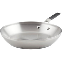 Frigideira KitchenAid 71025 Indução Antiaderente Aço Inoxidável Escovado 30CM - Prata