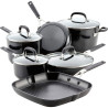 Jogo de Panelas KitchenAid 84800 Antiaderente Tripla Camada Preto Onix - 10 Peças