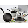 Jogo de Panelas Farberware 22304 Antiaderente Diamond Max Cinza Prata - 15 Peças
