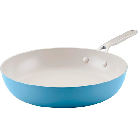 Frigideira KitchenAid 84817 Antiaderente Tripla Camada Cerâmica 31CM Azul Veludo