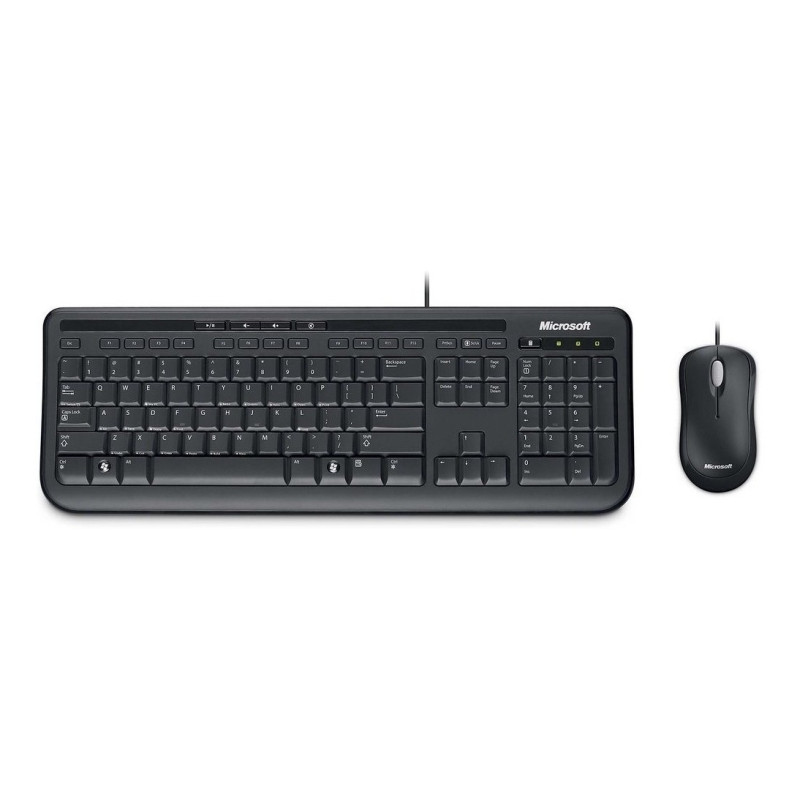 Teclado Com Mouse Microsoft 600 USB Espanhol Preto - APB-00004