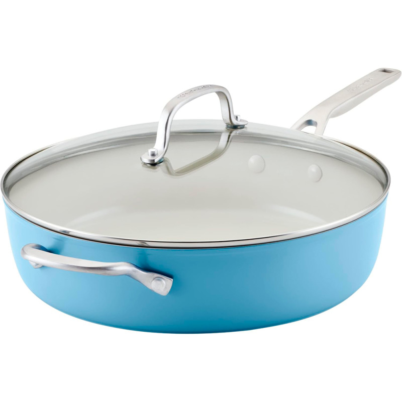 KitchenAid 31CM Ceramic Nonstick Fry Pan 5L Velvet Blue