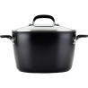 Panela KitchenAid 84805 Antiaderente Tripla Camada Tampa Vidro 8L Preto Onix