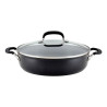 Frigideira KitchenAid 84810 Antiaderente Tripla Camada 4.7L Tampa Vidro 34CM Preto Onix