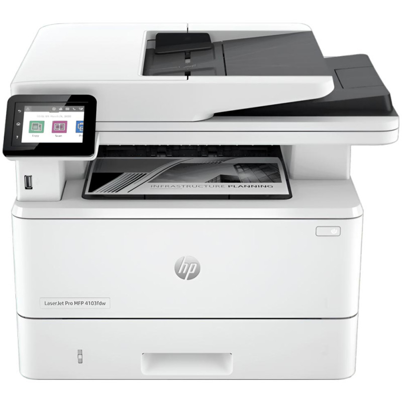 Impressora HP LaserJet Pro MFP 4103fdw I/S/C/F USB/Wireless/Bluetooth 110V - Branco