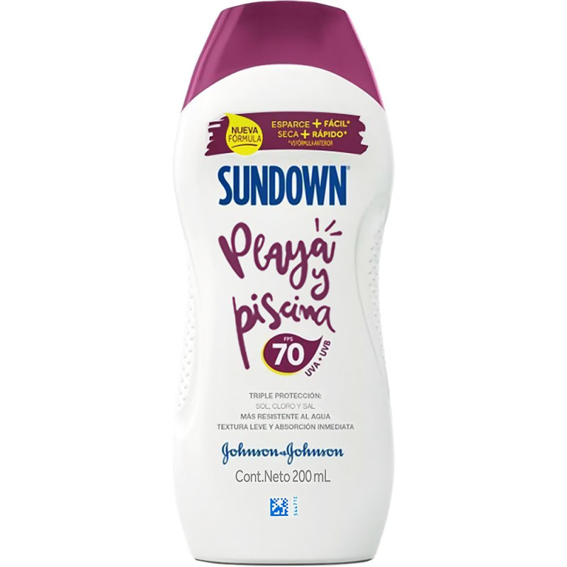 Protector Solar Sundown Playa y Piscina FPS70+ 200ML