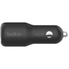 Carregador Veicular Duplo Belkin CCB005btBK 42W USB-C 30W + USB-A 12W - Preto