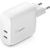 Belkin WCB006VFWH Dual 40W USB-C PD Wall Charger White