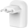 Carregador Duplo de Parede Belkin WCB007VFWH USB-C PD PPS USB-C 25W-USB A 12W - Branco