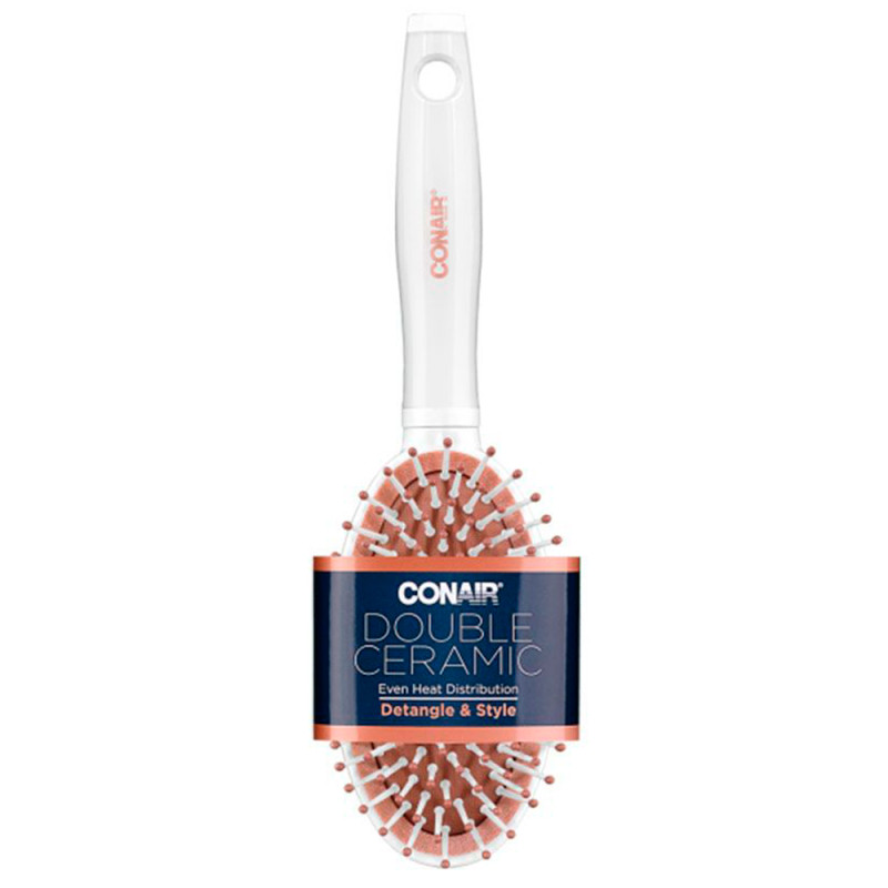 Cepillo Conair Double Ceramic Oval Acolchado - Cabello Grueso