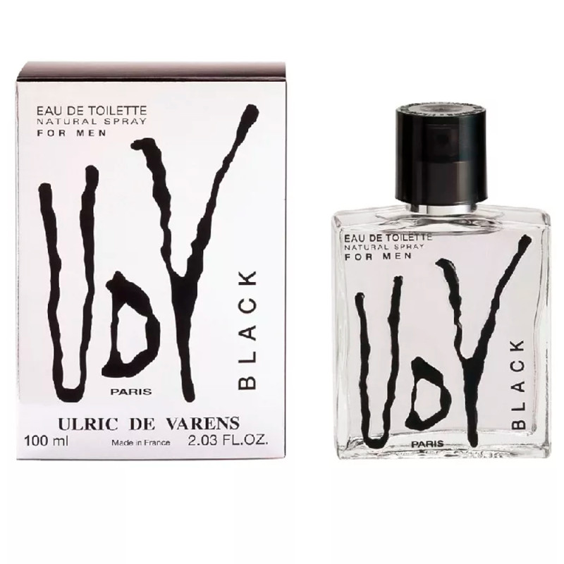 Perfume Ulric De Varens Black For Men Eau de Toilette Masculino 100ML