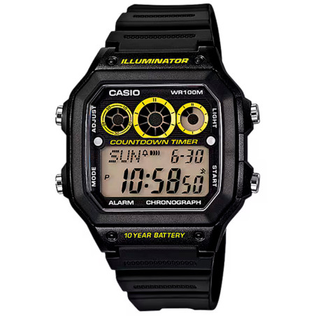 Relógio Masculino Casio AE-1300WH-1A2VDF Vintage – Preto