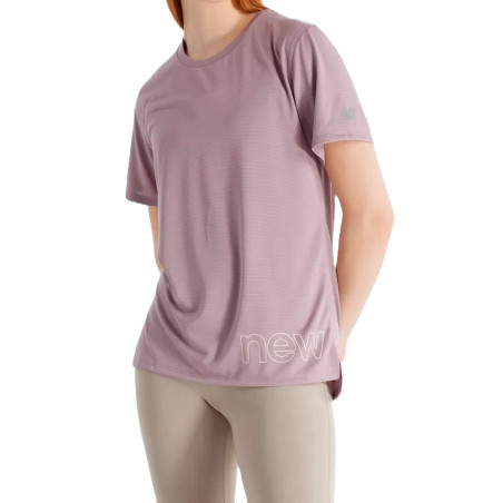 Camiseta New Balance Feminino Poly Tee Sport Essentials M Roxo - WT43207ICW