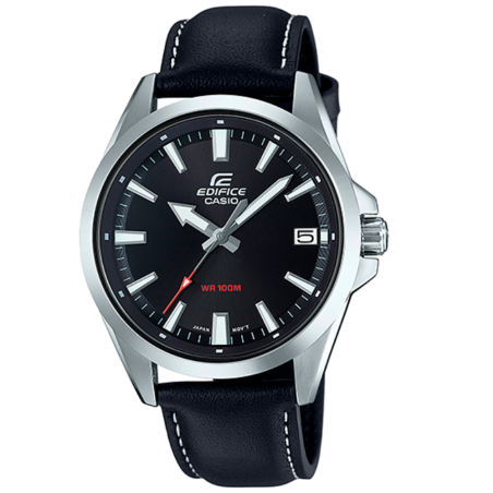 Relógio Masculino Casio EFV-100L-1AV Edifice - Couro Preto
