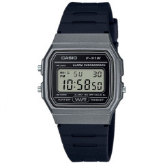 Relógio Unisex Casio F-91WM-1BDF– Preto/Cinza