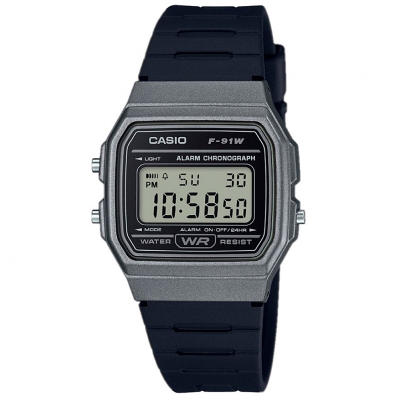 Relógio Unisex Casio F-91WM-1BDF– Preto/Cinza