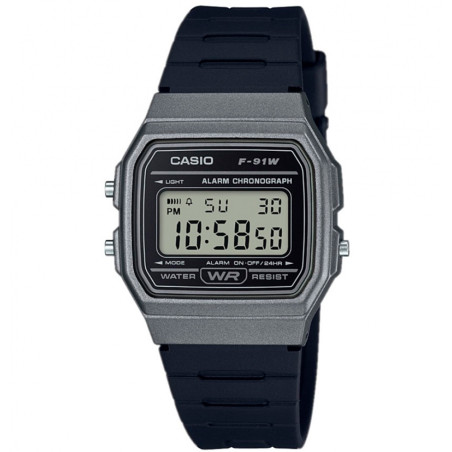Relógio Unisex Casio F-91WM-1BDF– Preto/Cinza
