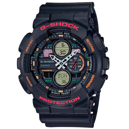 Relógio Masculino Casio GA-140-1A4 G-Shock - Preto/Vermelho