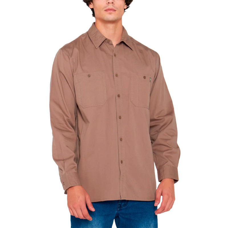 Camisa Jeep Masculino Willys Workshirt 2XL Marrom – JMN24056BROWN