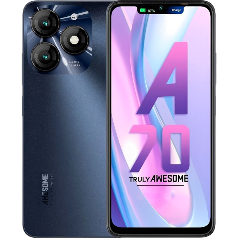 Smartphone Itel A70 A665L Dual SIM 4GB+256GB 6.6″ OS 13 – Preto