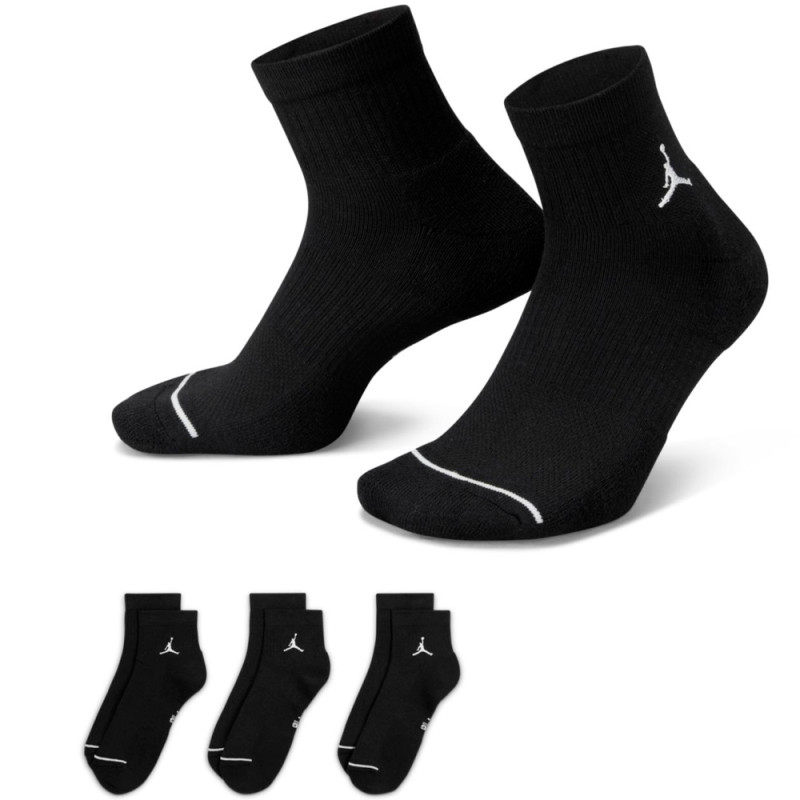 Meias Nike Masculino Ed Cush Poly Ank M 144 Preto 3 Peças - DX9655010