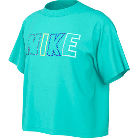 Camiseta Nike Infantil Feminino Sportwear Essential XL Verde - FZ5561300