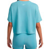 Camiseta Nike Feminino Pro Sleeve Cropped Denim XS Turquesa - HF0762464