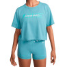 Camiseta Nike Feminino Pro Sleeve Cropped Denim S Turquesa - HF0762464