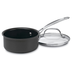 Cacerola antiadherente anodizado rígido 1L Cuisinart Negro